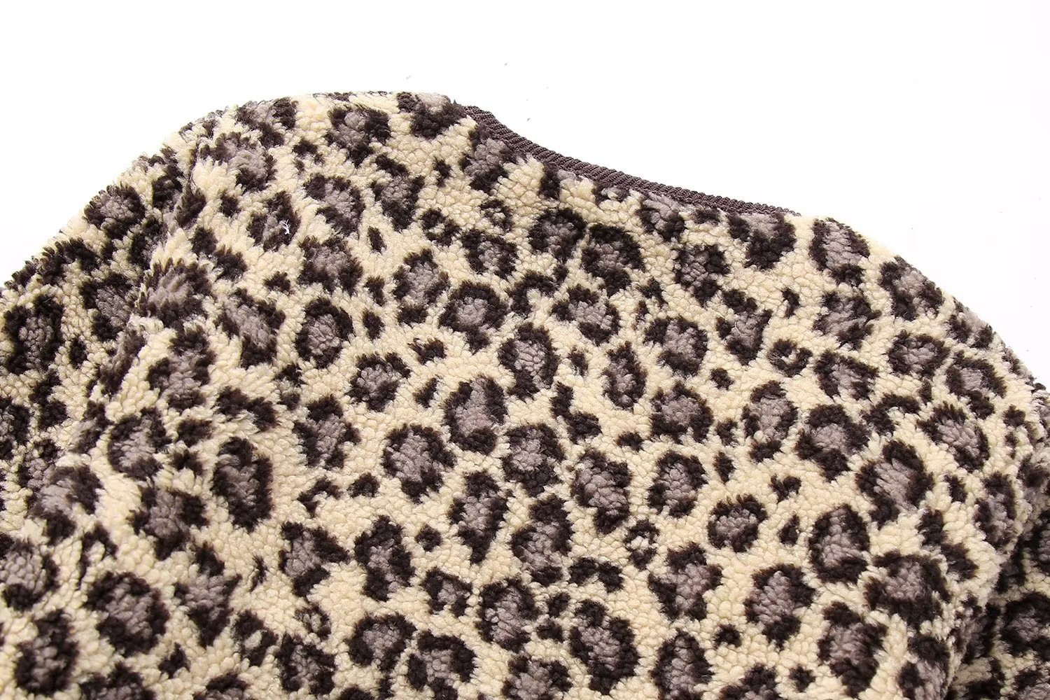  Winter Leopard Print Casual Loose Jacket