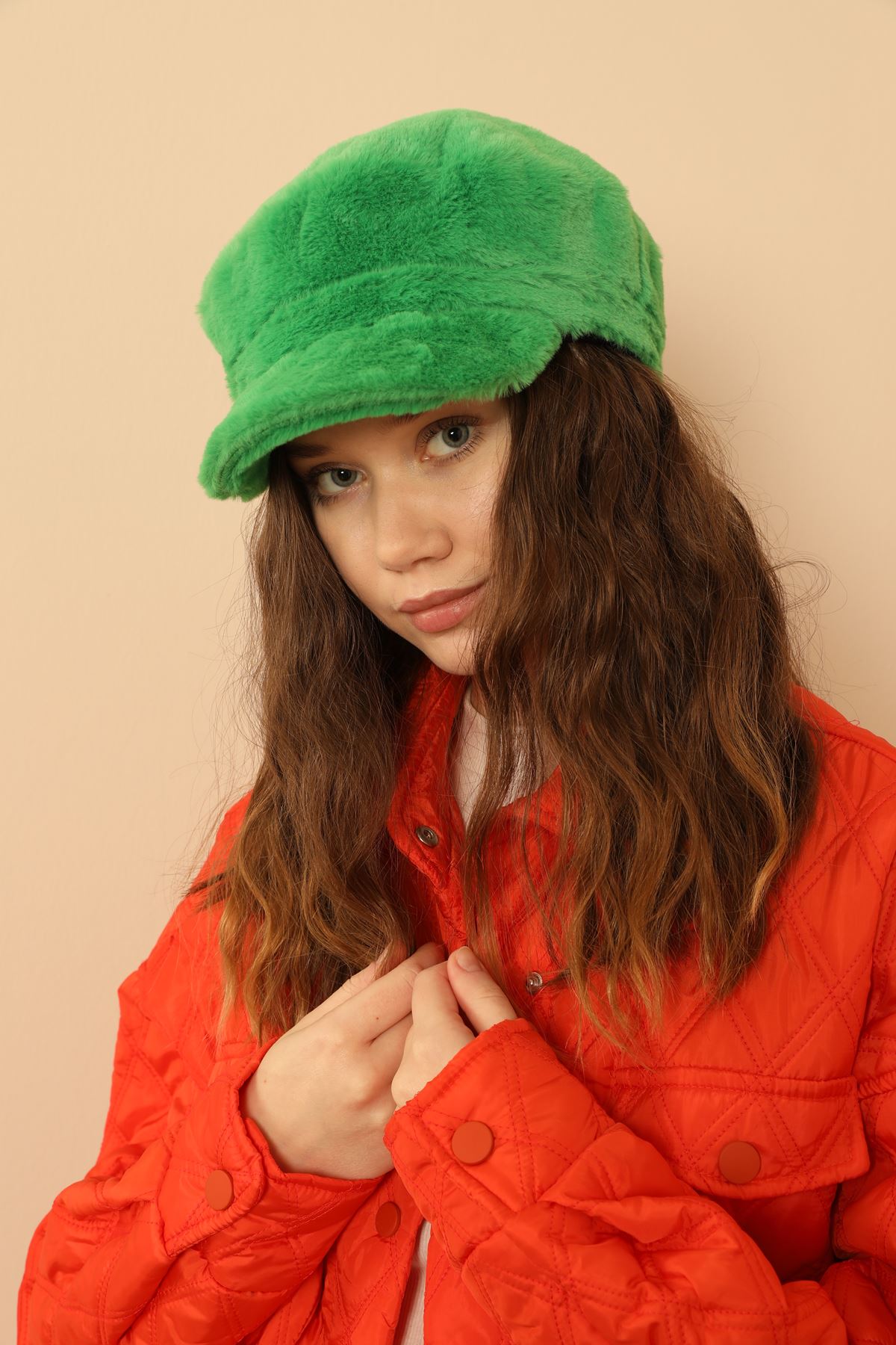 قبعة  قطيفة-اخضر-TR
