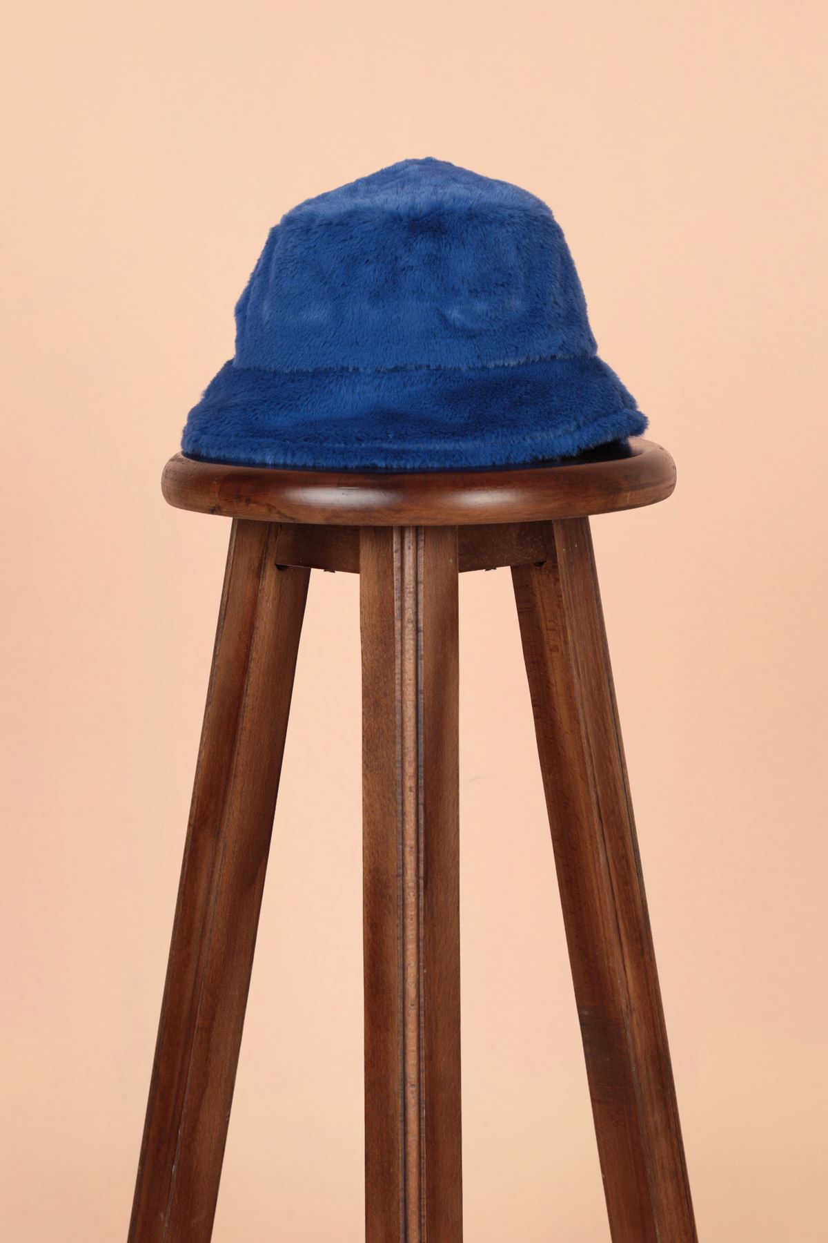 قبعة دلو قطيفة-ازرق شامي 