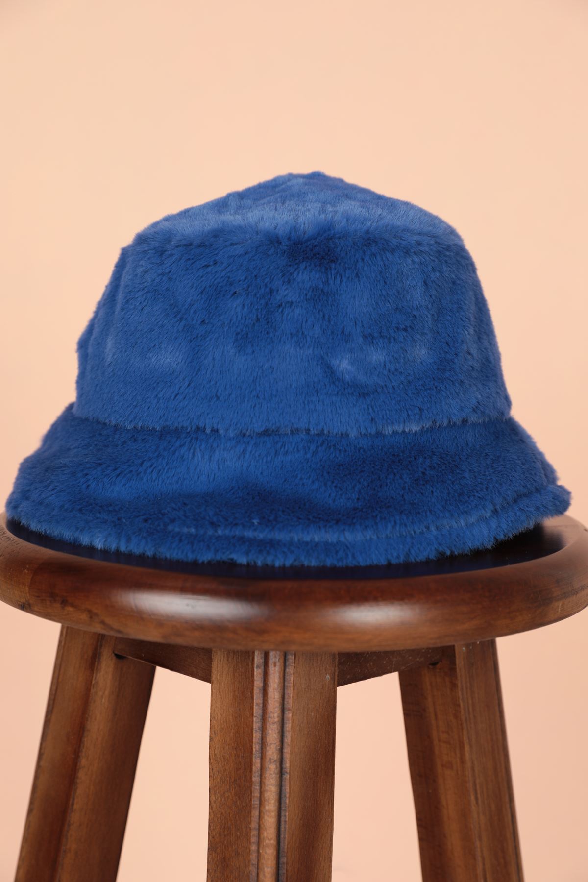 قبعة دلو قطيفة-ازرق شامي 