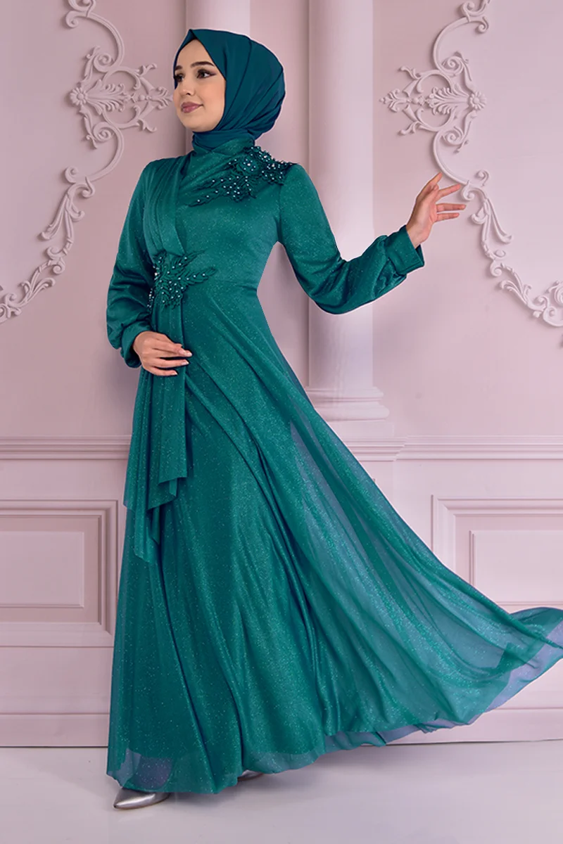  فستان نسائي أخضر- TR 